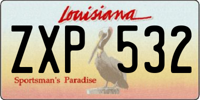 LA license plate ZXP532