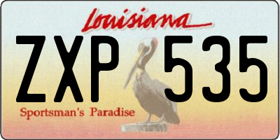 LA license plate ZXP535