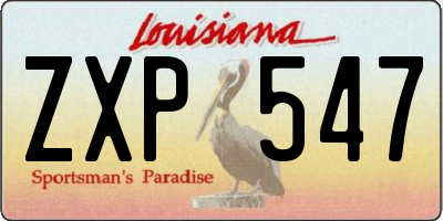 LA license plate ZXP547