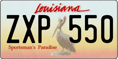 LA license plate ZXP550