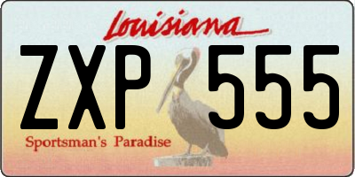 LA license plate ZXP555