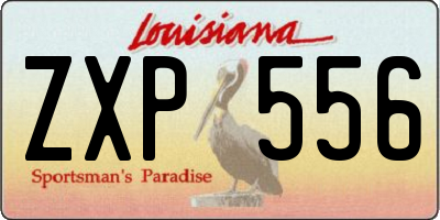 LA license plate ZXP556