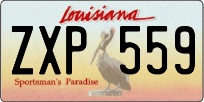 LA license plate ZXP559