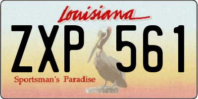 LA license plate ZXP561