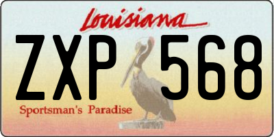 LA license plate ZXP568