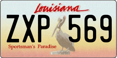 LA license plate ZXP569