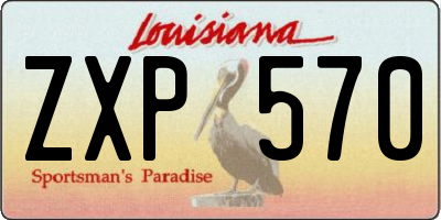 LA license plate ZXP570