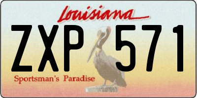 LA license plate ZXP571