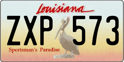 LA license plate ZXP573