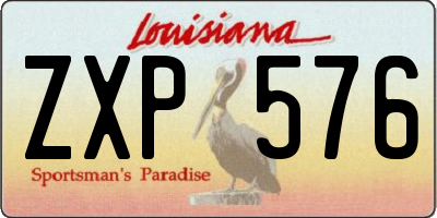 LA license plate ZXP576