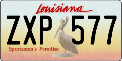 LA license plate ZXP577