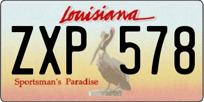 LA license plate ZXP578