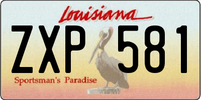 LA license plate ZXP581