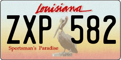 LA license plate ZXP582