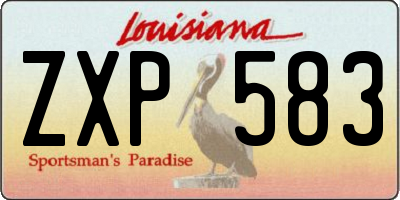 LA license plate ZXP583