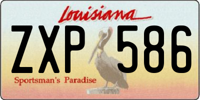 LA license plate ZXP586