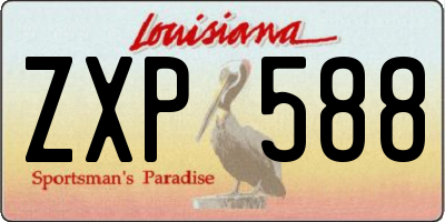LA license plate ZXP588