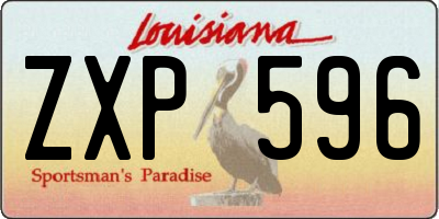 LA license plate ZXP596