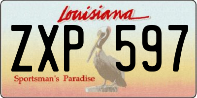 LA license plate ZXP597