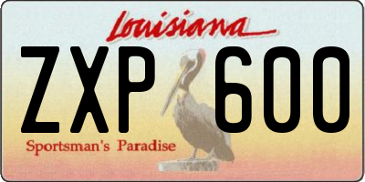 LA license plate ZXP600