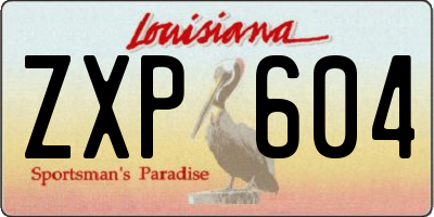 LA license plate ZXP604