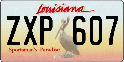 LA license plate ZXP607