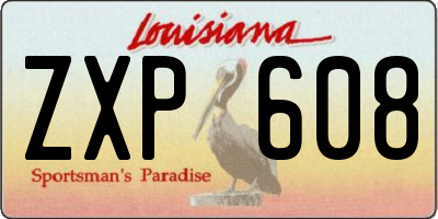 LA license plate ZXP608