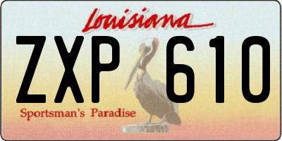 LA license plate ZXP610