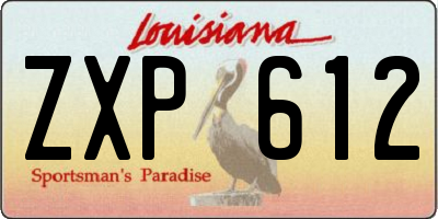 LA license plate ZXP612