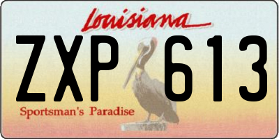 LA license plate ZXP613