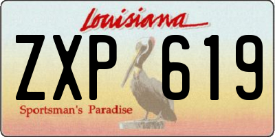 LA license plate ZXP619