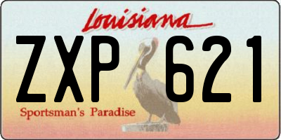 LA license plate ZXP621