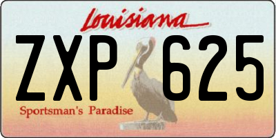 LA license plate ZXP625