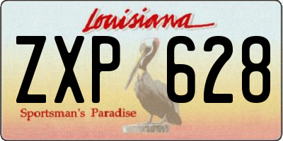 LA license plate ZXP628