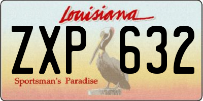 LA license plate ZXP632