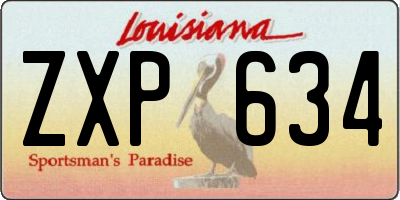 LA license plate ZXP634