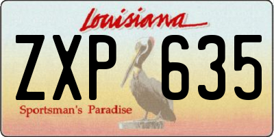 LA license plate ZXP635