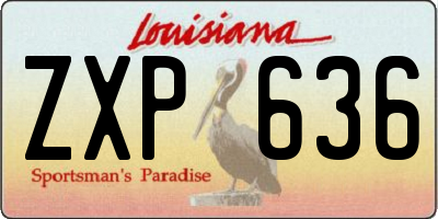 LA license plate ZXP636