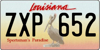 LA license plate ZXP652