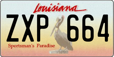 LA license plate ZXP664