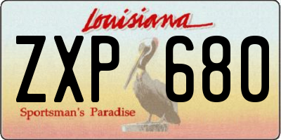 LA license plate ZXP680