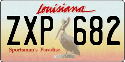 LA license plate ZXP682