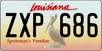 LA license plate ZXP686