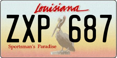 LA license plate ZXP687