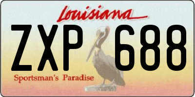 LA license plate ZXP688