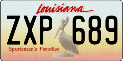 LA license plate ZXP689