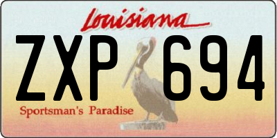 LA license plate ZXP694