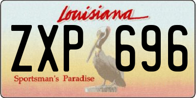 LA license plate ZXP696