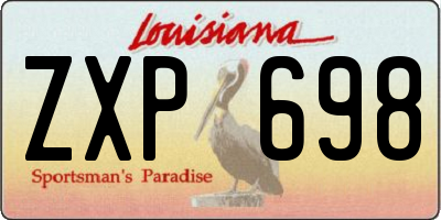 LA license plate ZXP698