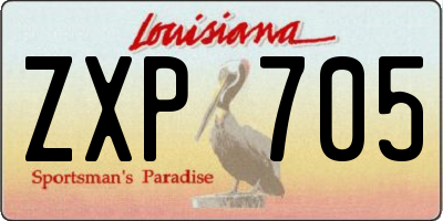 LA license plate ZXP705